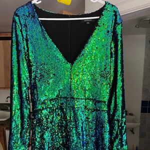 Haoduoyi Womens Sequins Romper